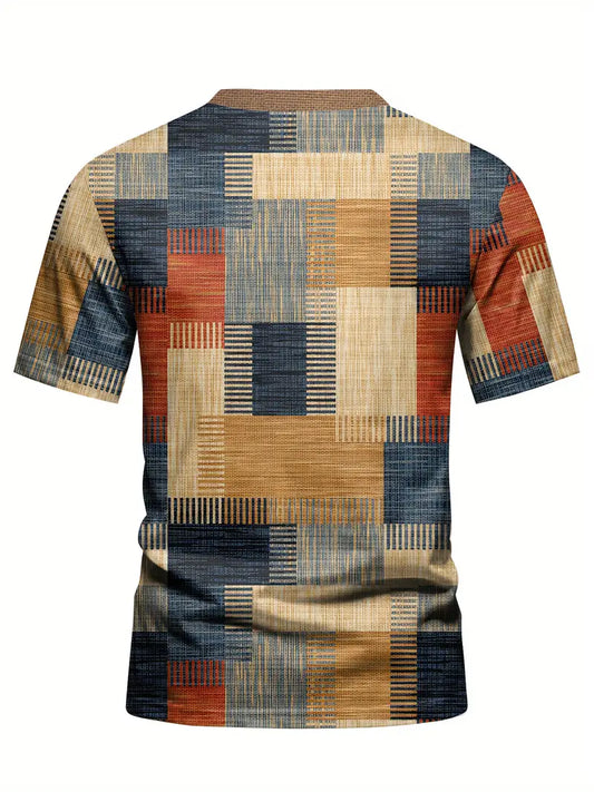 T shirt - Men's Block Print - mixed colours