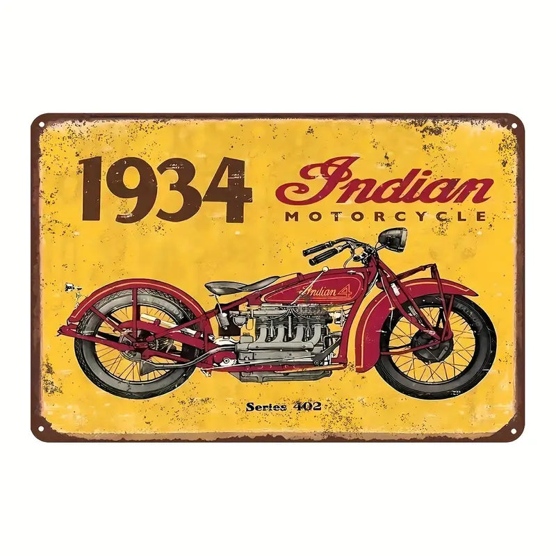 Tin sign - Indian 1934