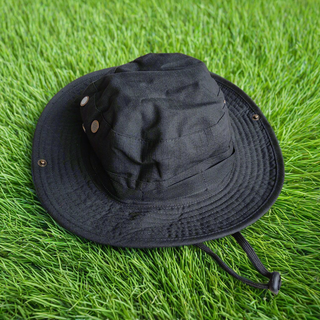 black soft top hat