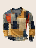 Long Sleeve shirt Men's Block Print - mixed colours