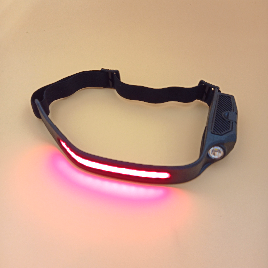 Head lamp led strip with sensor + red light