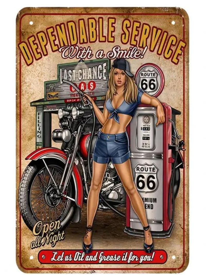 Tin sign - Dependable service