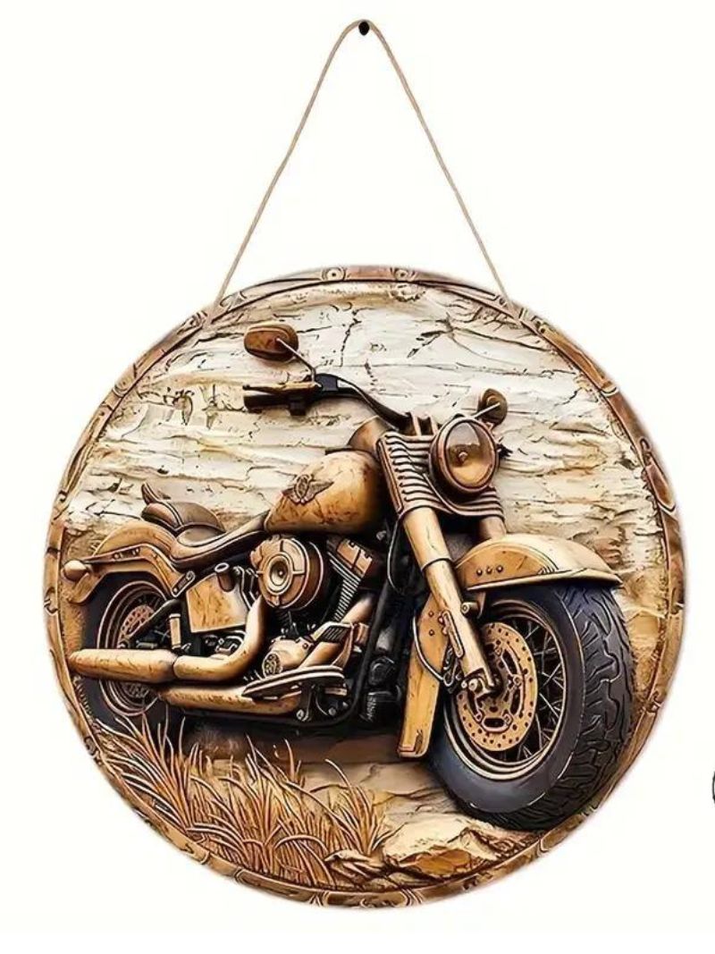Wood sign - motorcycle