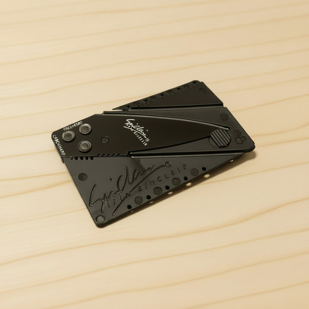 Credit card folding knife