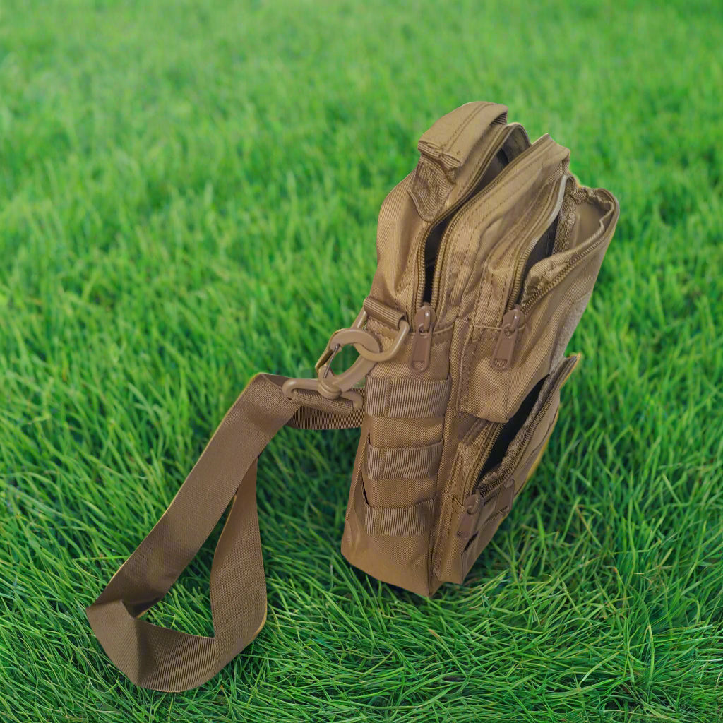 khaki shoulder bag