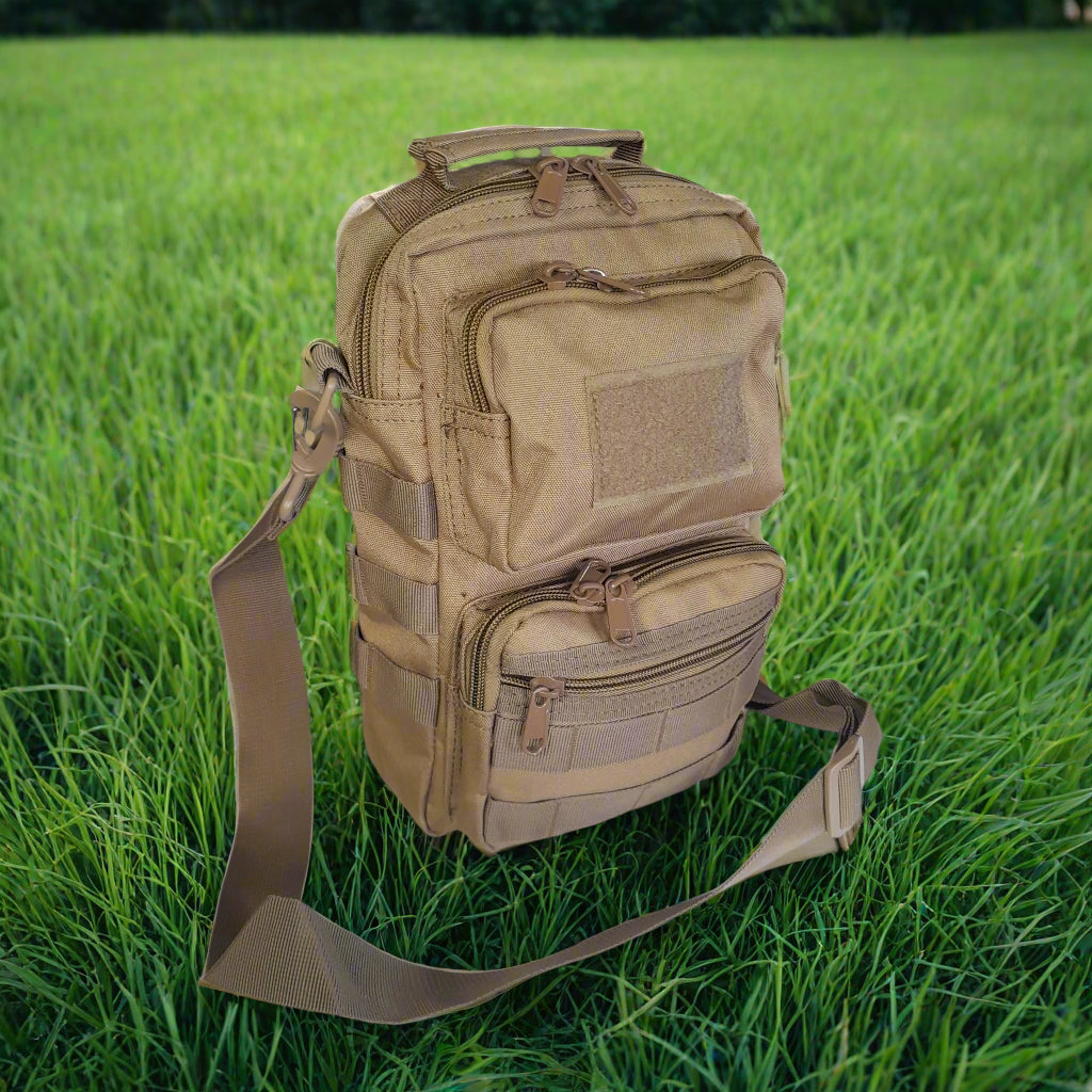 khaki shoulder bag