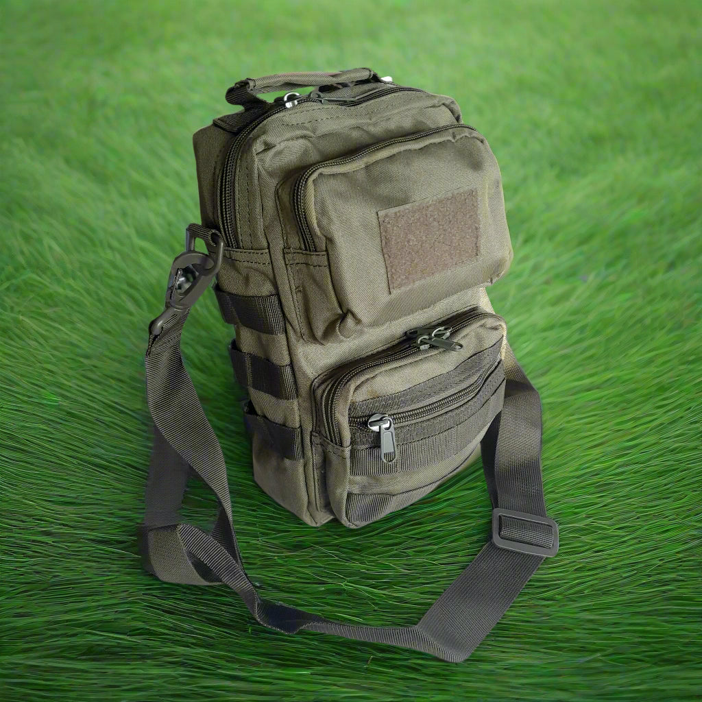 green shoulder bag