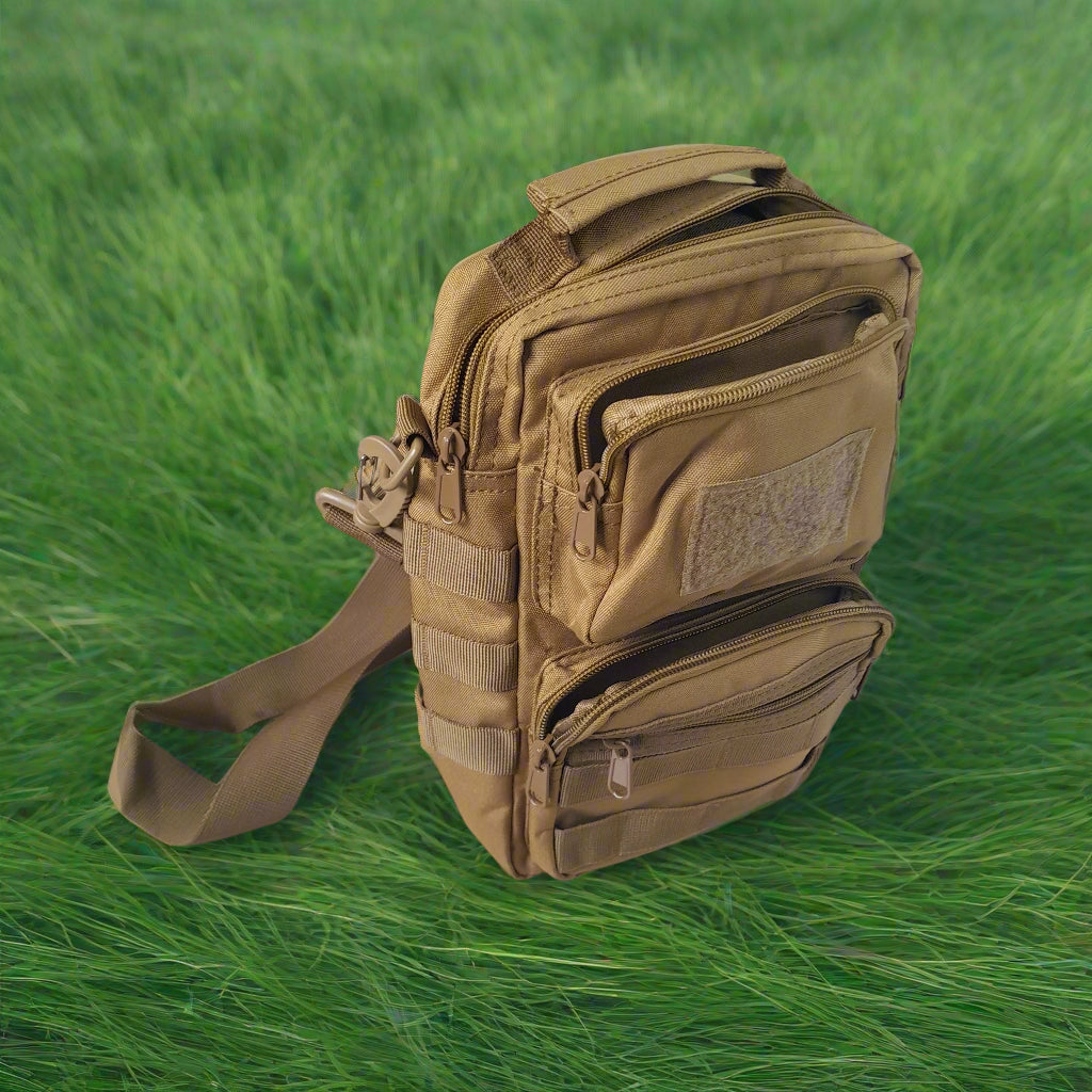 khaki shoulder bag