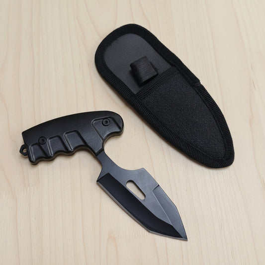 T Knife push dagger - Black angle handle
