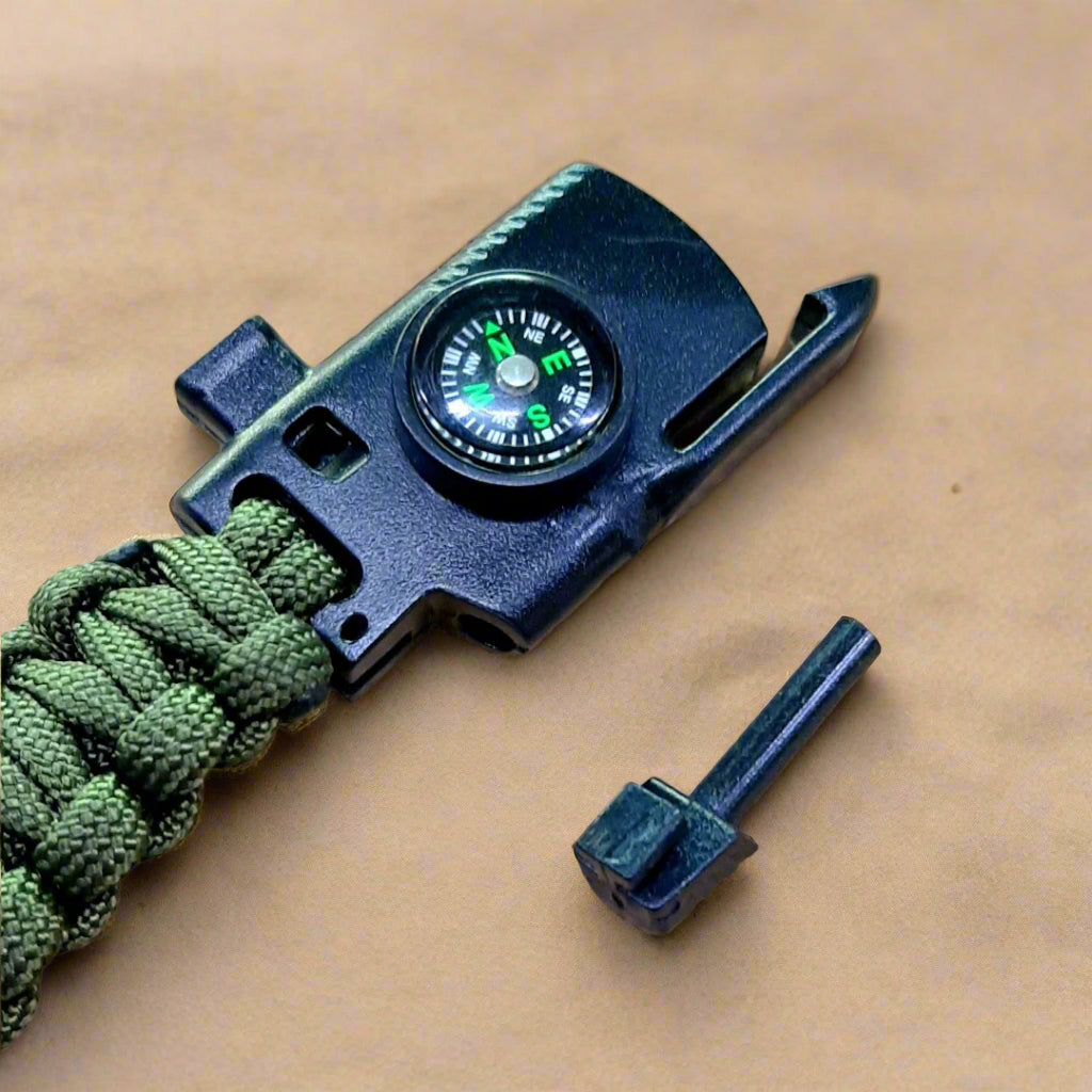 green paracord bracelet