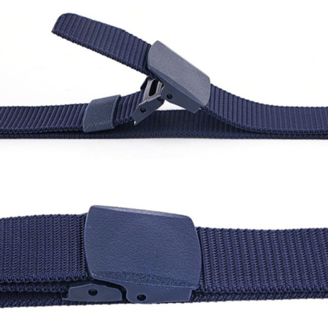 Belt nylon - thin with plastic buckle
