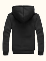 Jacket Men's Warm Fleece Hooded  Black