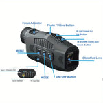 Night Vision HD 1080P Monocular Device 5X Digital Zoom Infrared