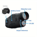 Night Vision HD 1080P Monocular Device 5X Digital Zoom Infrared