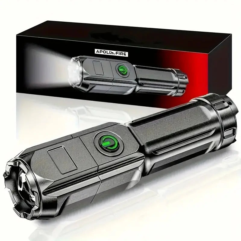 Led Mini Rechargeable Zoomable Torch 800mAh Lithium Battery