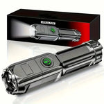 Led Mini Rechargeable Zoomable Torch 800mAh Lithium Battery