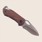 Knife small folder wood handle