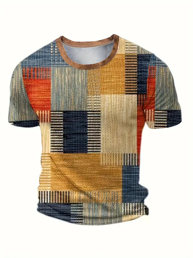 T shirt - Men's Block Print - mixed colours