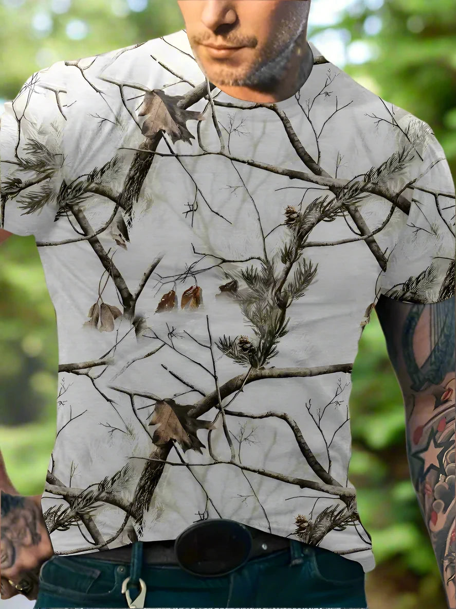 T shirt - white bush camo