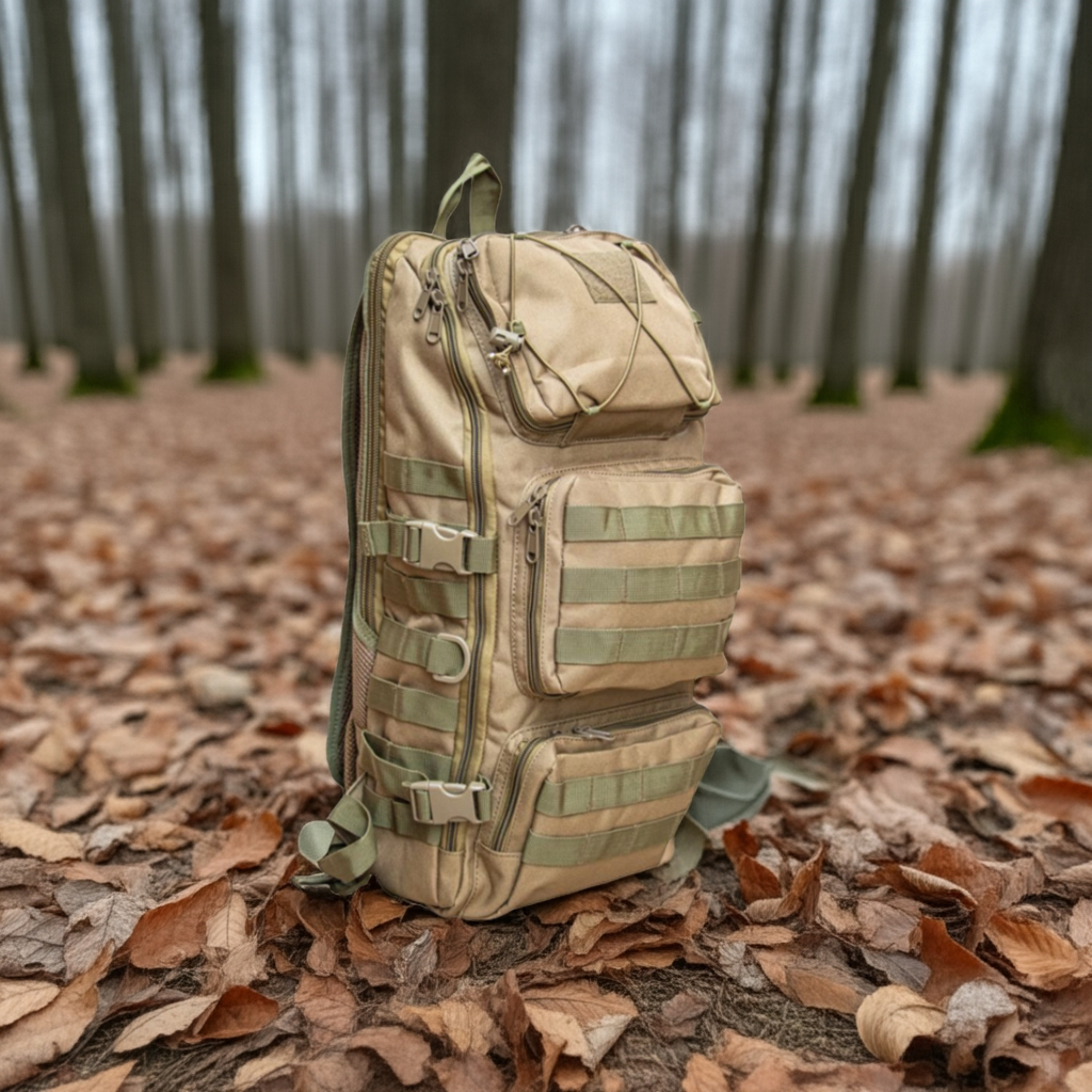 6 pocket bag khaki