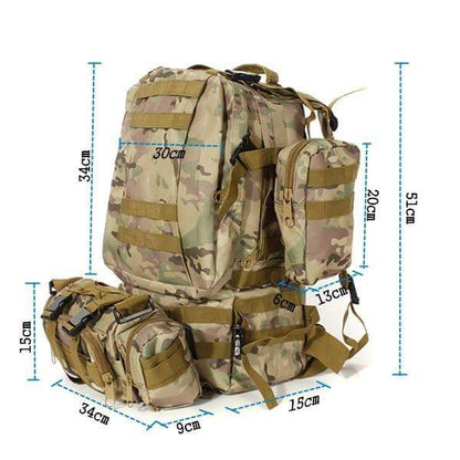 50 litre combination hiking bag