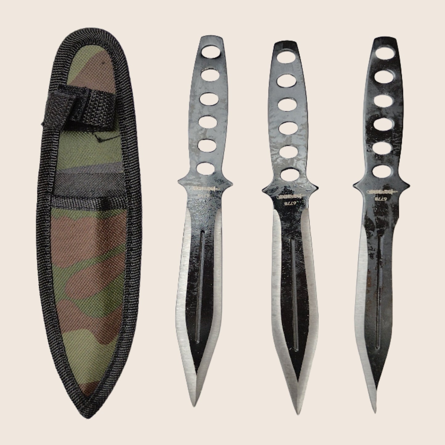 Throwing blades x 3 with sheath