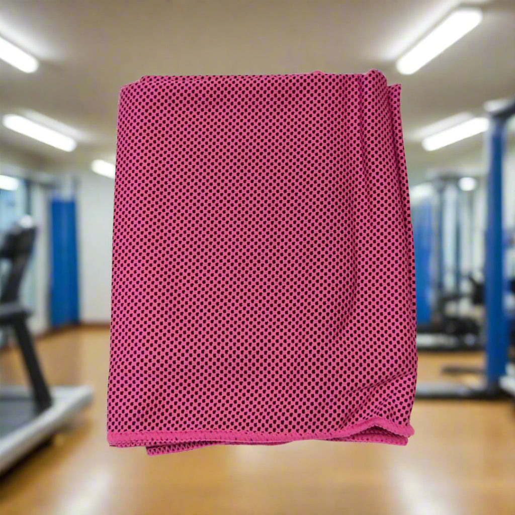 Pink cooling towel