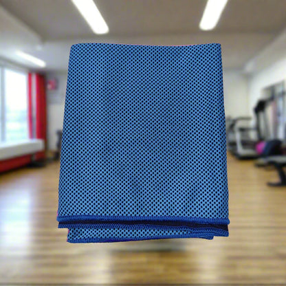 Blue cooling towel