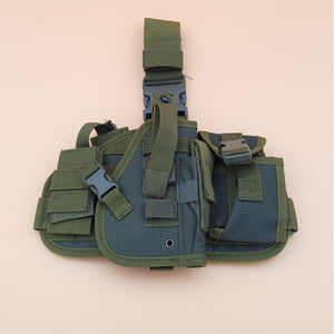 Drop leg holster with molle system + magazine and radio pouches