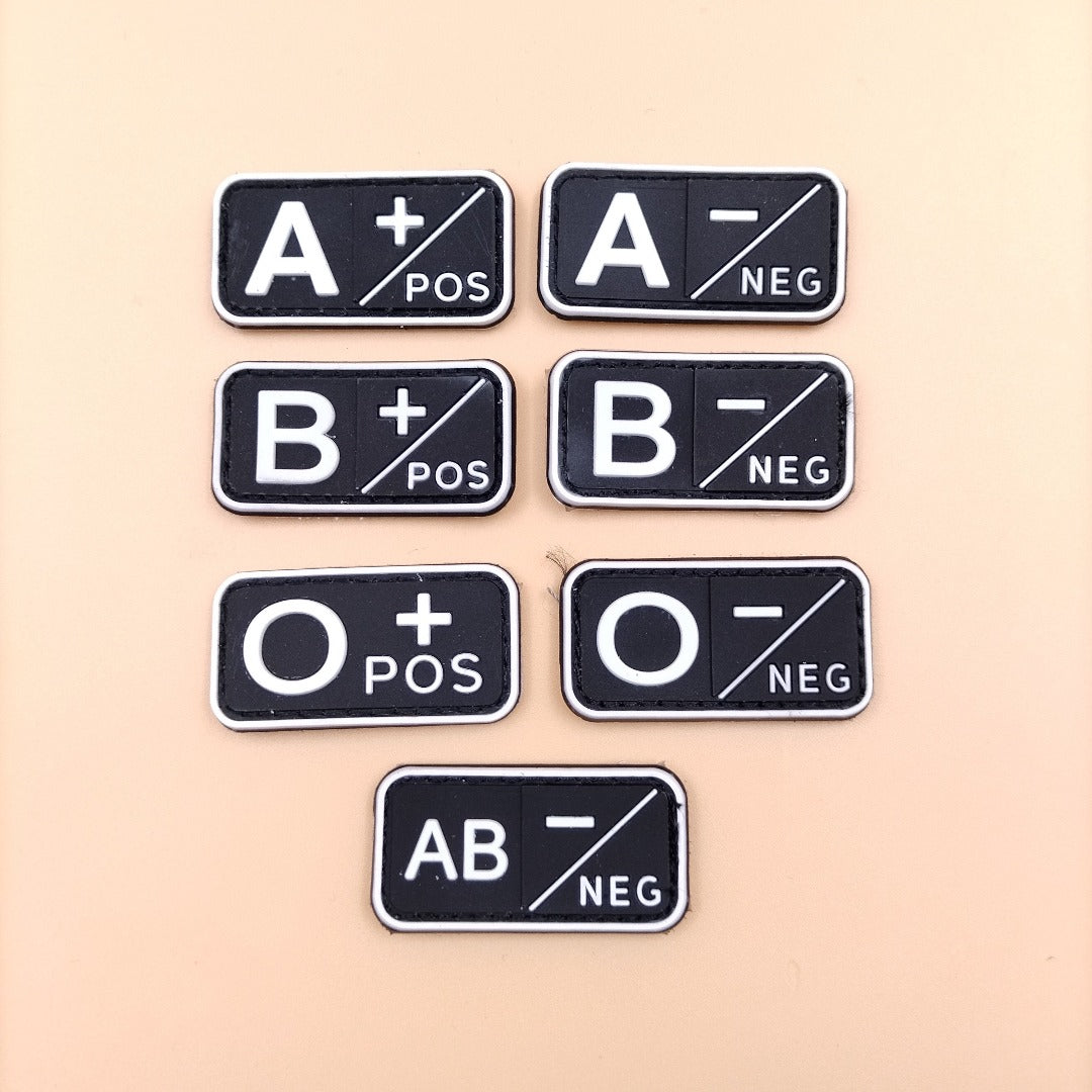 Badge Blood group rubber