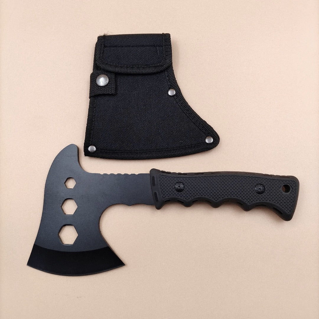 Axe with rubber handle