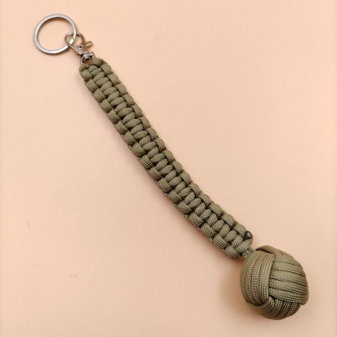 Monkey fist with steel ball and keyring