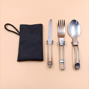 Cutlery set - fold up - wire type