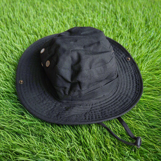 black soft top hat