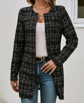 Jacket Ladies 100% Polyester - black with white