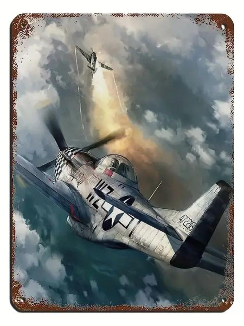 Tin sign - fighter plane