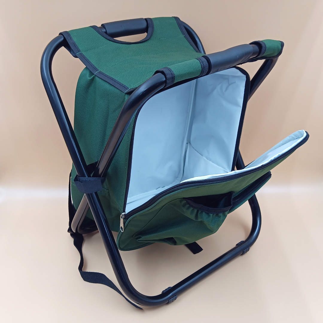 Folding chair best sale with cooler backpack
