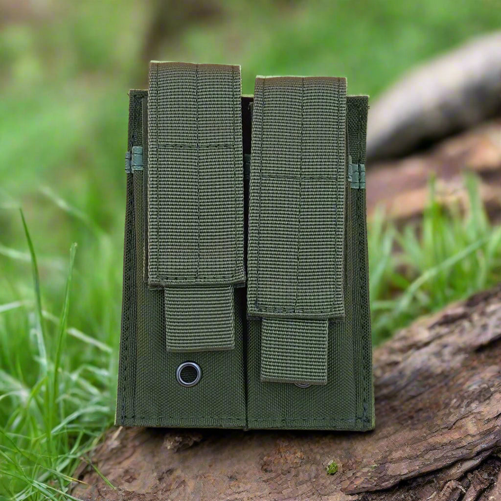Double mag pouch green