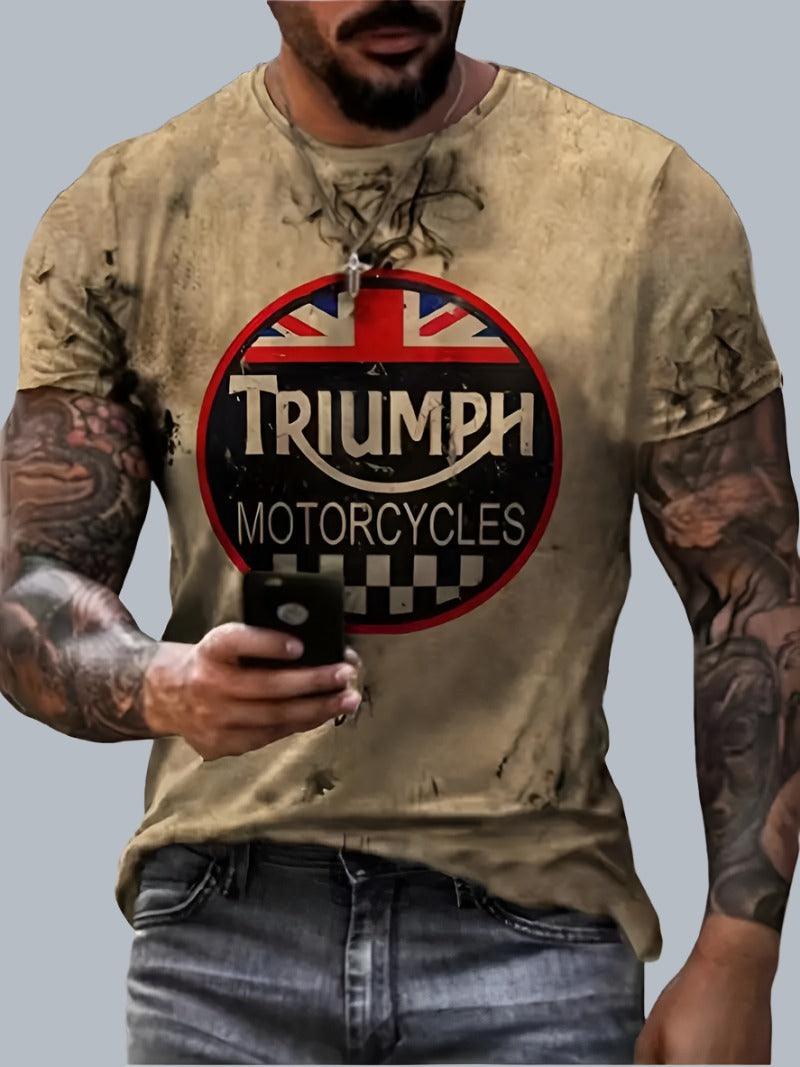 T shirt Triumph cream background
