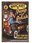 Tin sign - Quickies dragster