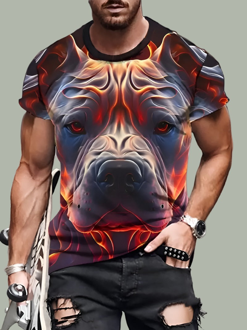 T shirt - dog multi colours 2D