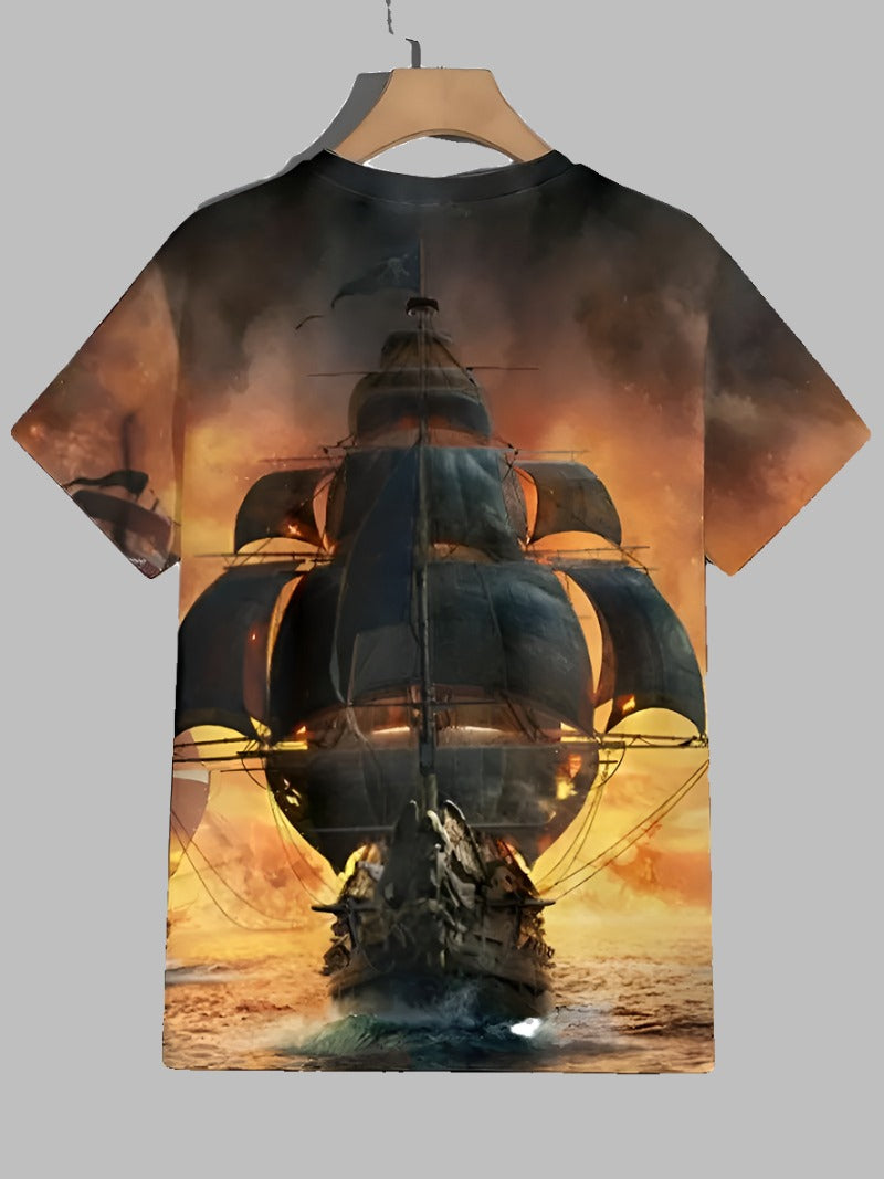 T shirt - 3 D ship men's