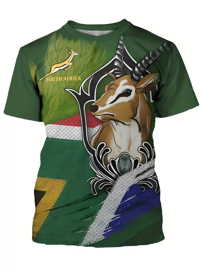 T shirt - South Africa Springbok 3D print