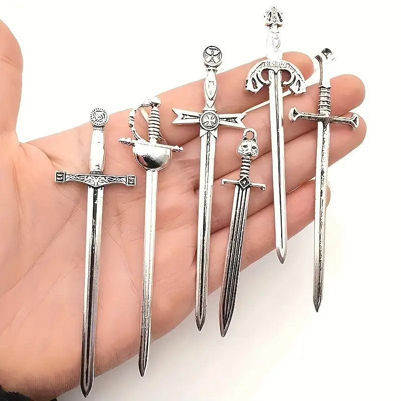 6 piece miniature  swords