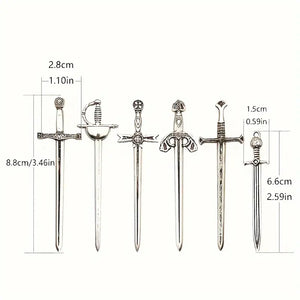 6 piece miniature  swords