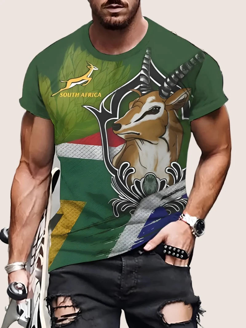 T shirt - South Africa Springbok 3D print