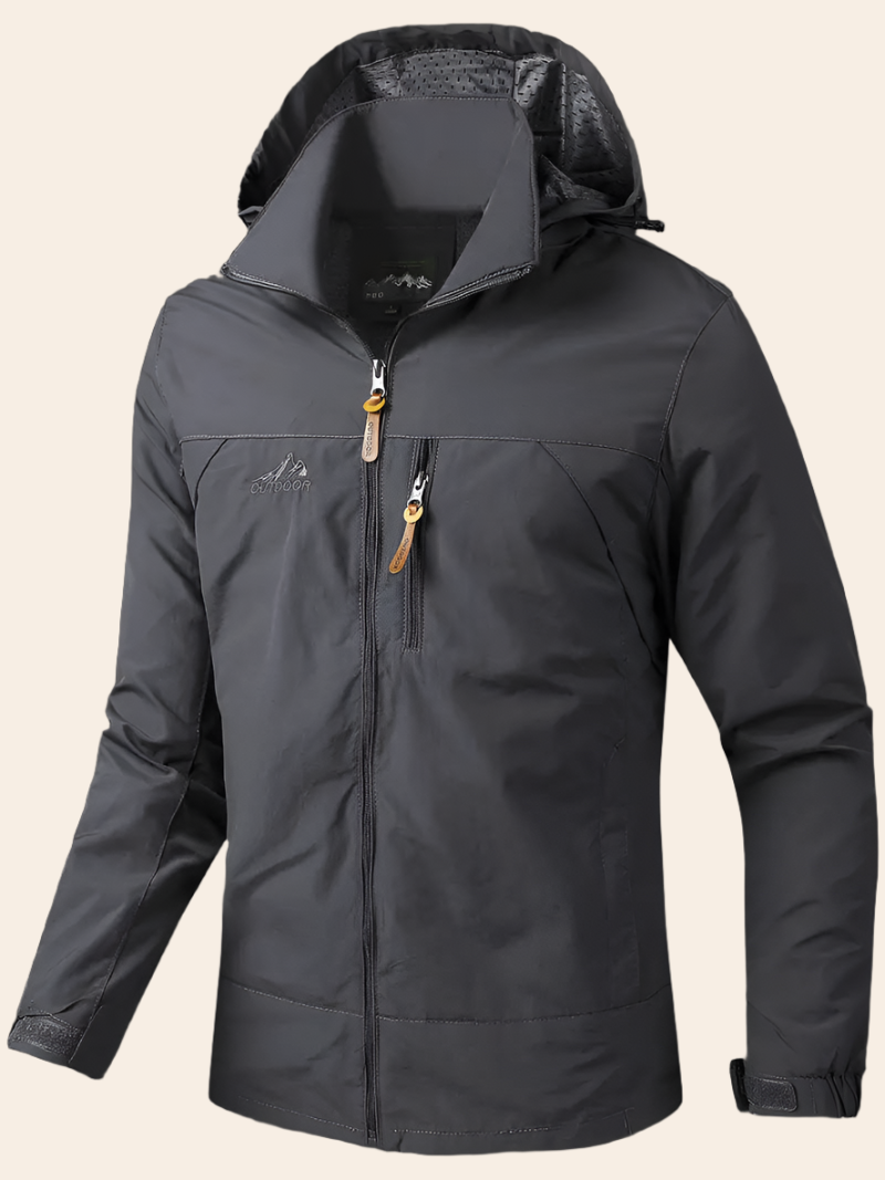 Jacket Soft-Shell with removable hoodie lightweight thin material - Waterproof & Windproof