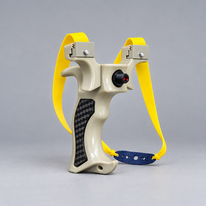 Kettie with red laser and patterned grip – three-quarter view