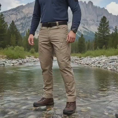 Pants - khaki - stretchable 8 pocket