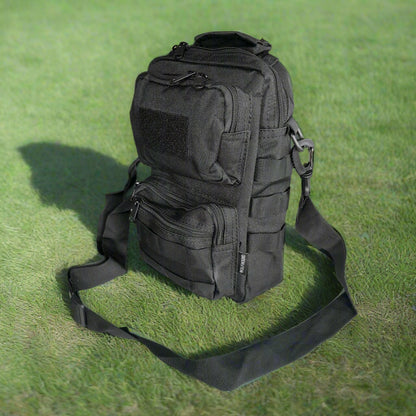 black shoulder bag